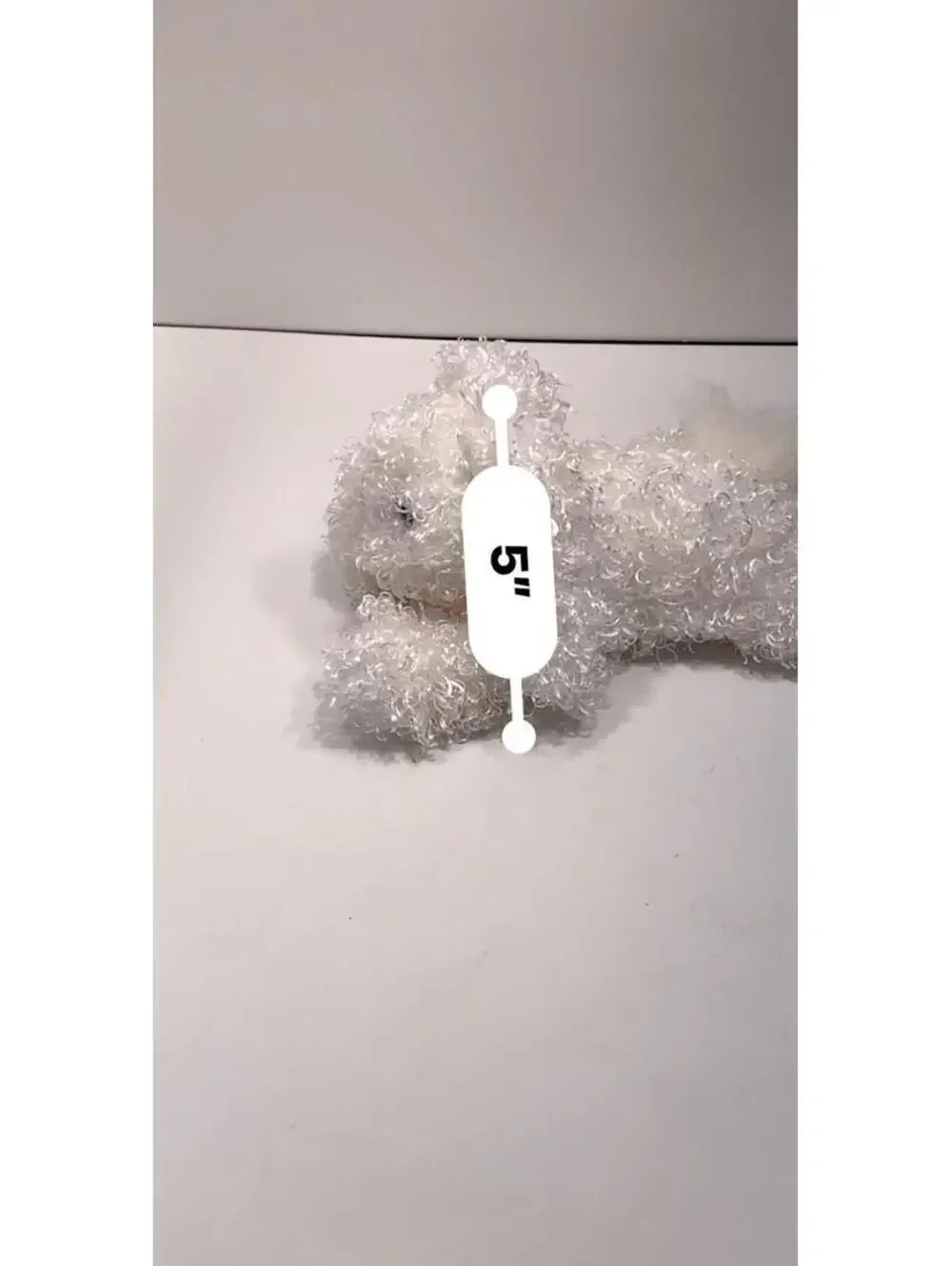 White Curly Plush Dog Puppy Stuffed Animal Soft Toy